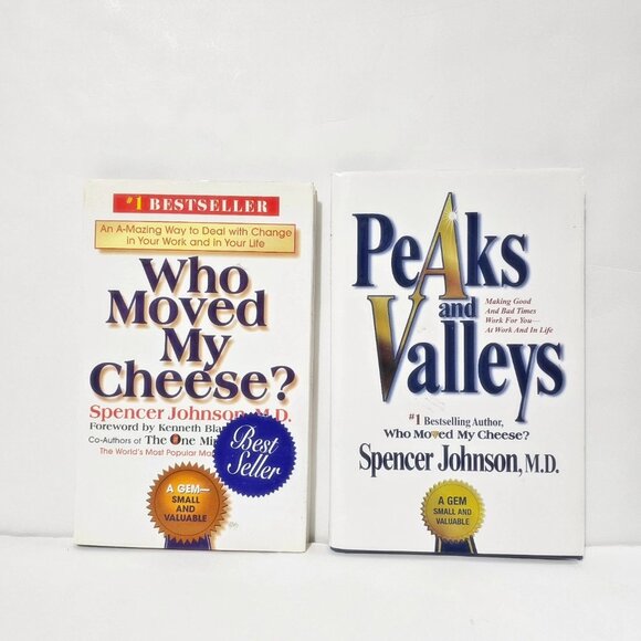 BUNDLE 2 Motivational Books Who Moved My Cheese Peaks And Valleys Hardcover - Picture 1 of 13